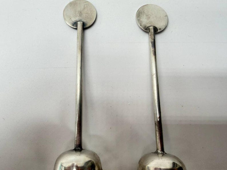 Zestaw 2 zaparzaczy do herbaty Christian Dell Teesieb Versilbert Bauhaus Art Deco w stylu vintage zdjęcie 3