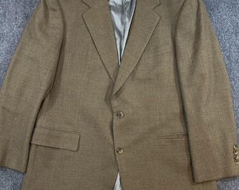 Brooks Brothers Blazer Herren 100% Wolle Braun 2 Knopf Made in USA Sport Mantel