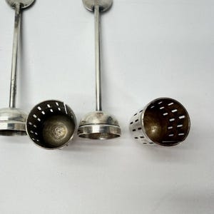 Zestaw 2 zaparzaczy do herbaty Christian Dell Teesieb Versilbert Bauhaus Art Deco w stylu vintage zdjęcie 6