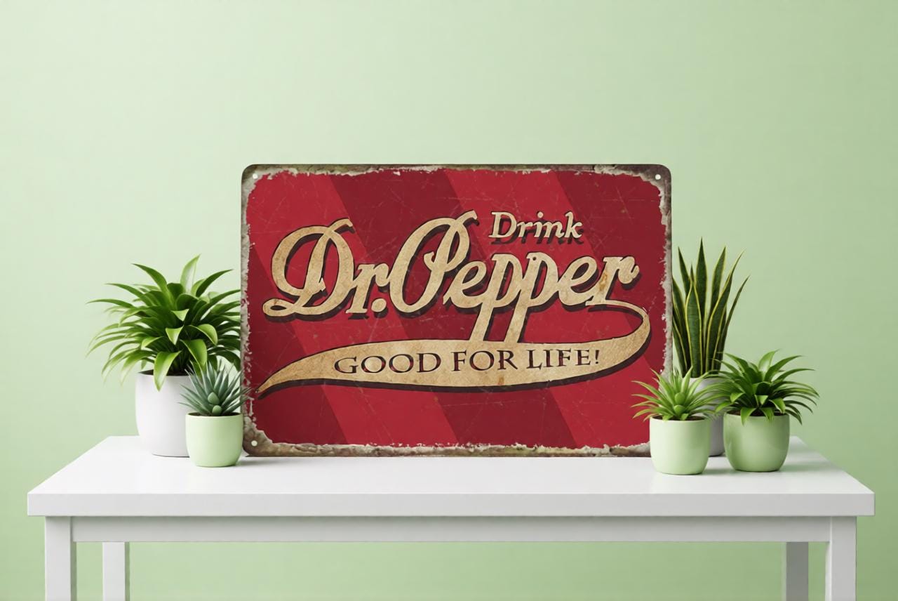 Dr Pepper Wall Sign - Etsy