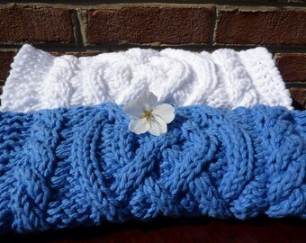 Cable Knit Dishcloth- may be made to order in different colors.