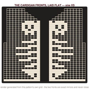 Skeleton Cardigan Crochet Pattern | Filet Crochet Skull Motif | Gothic Cropped Mesh Cardigan | XS-5X Plus Size | PDF Instant Download