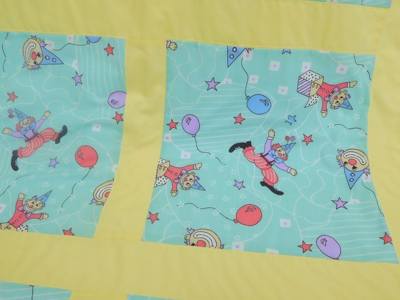 Clown Quilt Handmade Baby Quilt Cot Quilt Baby Shower Gift New Baby Gift Baby Quilt Xmas Baby/'s First Christmas Gift Play Mat Quilt