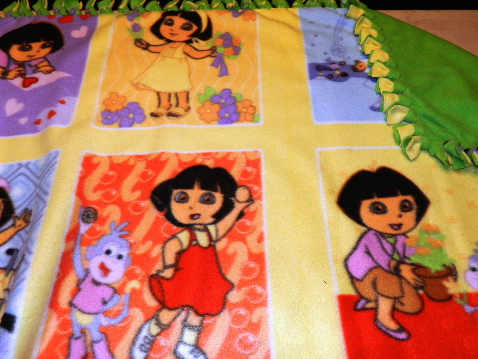 Dora the Explorer Yellow Fleece Tie Blanket No Sew Fleece | Etsy