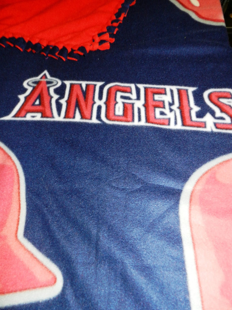 MLB Angels Blanket Fleece Ties Blanket Baseball Angels Etsy