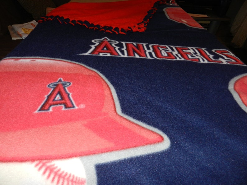 MLB Angels Blanket Fleece Ties Blanket Baseball Angels Etsy
