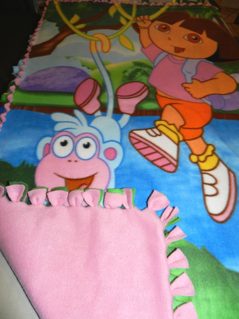 Dora the Explorer and Boots the Monkey Fleece Tie Blanket - Etsy