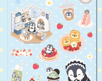 Pengoo Maid Cafe Vinyl-Aufkleberbogen / BUNDLE