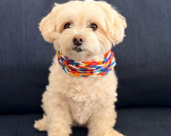 Rainbow Handmade Dog Scarf | Pet Accessory | Euro Style