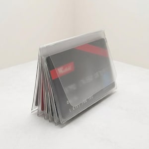 plastic credit card sleeves for wallets XiuGlimpse Set of 2 Clear Holder Wallet Insert with 10 Protective Sleeves,Plastic Card Wallet Inserts Medicare Social Security ID Photoy,Compatible with Bifold for Men & Women Our clear plastic wallet inserts are made from heavy duty clear vinyl plastic 8.5MIL which makes photo inserts strong and sturdy for long use New Replacement Credit Card Holder