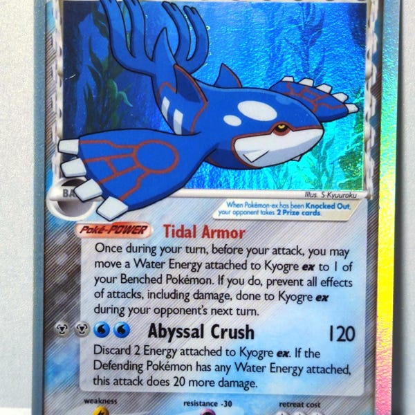 Kyogre EX - HOLO - Especie Delta - Carta Pokémon personalizada/hecha por fans - ¡Hecha a mano!