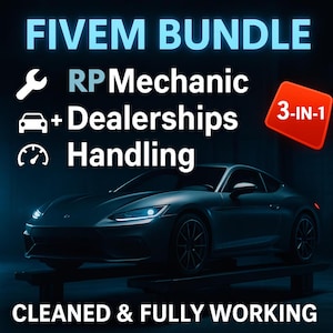 Pack système de véhicules FiveM : RP Mechanic, concessionnaires, maniabilité (ESX/QBCore)