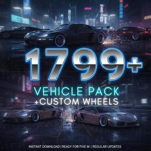 FiveM Debadged Vehicle Pack – 1900+ Optimized Cars, Bikes (Non-ELS)
