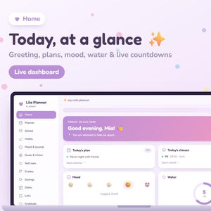 Agenda feminina (digital e offline) | Escola, Tarefa de casa, Humor, Hábitos, Diário | Agenda fofa e completa para adolescentes