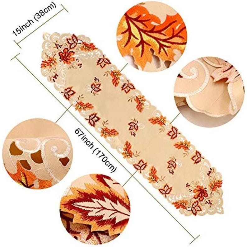Fall Table Runner Autumn Table Runner Thanksgiving Table Runner Maple ...