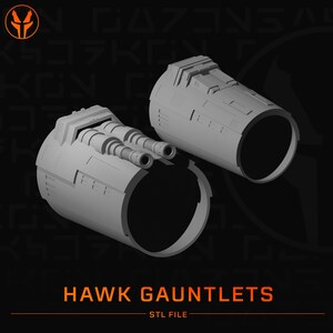 Hawk Gauntlets STL File