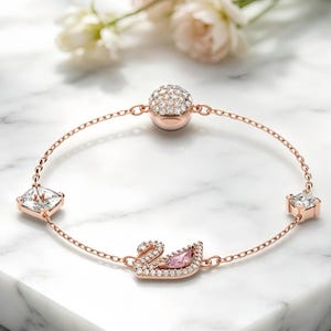 Swarovski teddy bear bracelet - Etsy 日本
