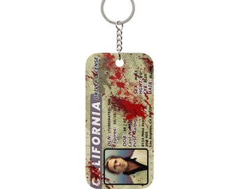 Bloody Driver RyGos California ID Keychain | Novelty Horror License Charm