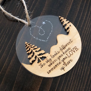 Memorial Christmas Ornament | The sky looks different when you have someone you love up there | Loss of Loved One | Sentimental Family Gift