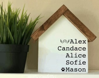 Custom Memorial Family Names List Sign | Sympathy Grief Gift | Loss of A Loved One | Bereavement | Sentimental Family Gift | In Remembrance
