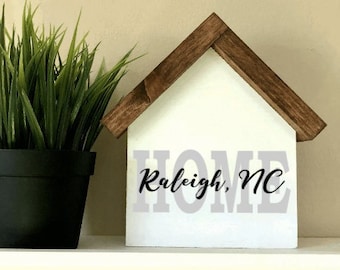 Custom City State Home Décor Sign | Hometown Long Distance Art | Personalized Gift for New Homeowner | Gift From Real Estate Agent