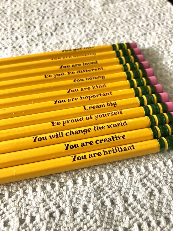 OJDXDY Affirmation Pencil Set of 10, Motivational Pencils, Personalized  Compliment Wood Pencils, Pencil Set for Sketching and Drawing, Gift for