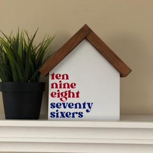 Philadelphia Basketball Sign | Ten Nine Eight Seventy Sixers | Philly Wood Sign | Basketball Home Décor |Gift For Philly Sports Fan