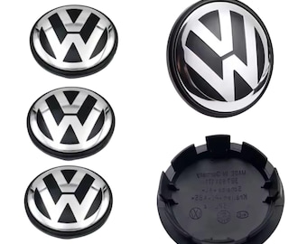 VW Set of 4 Volkswagen Wheel Centre Caps VW Car Styling Wheel Center Caps Logo Hub Cap Emblems Covers Badge Accessories For VW Volkswagen