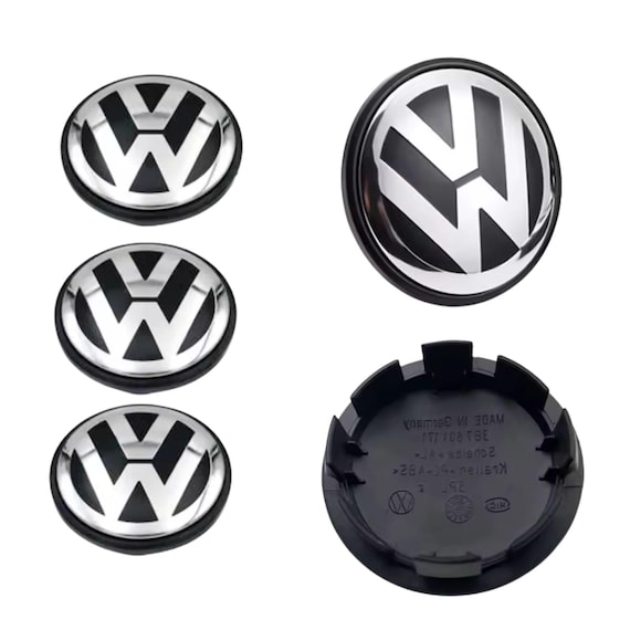 VW Set of 4 Volkswagen Wheel Centre Caps VW Car Styling Wheel Center Caps Logo Hub Cap Emblems Covers Badge Accessories For VW Volkswagen