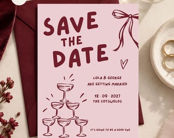 Whimsical Save the Date Template | Editable Canva Save the Date | Lola