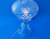 Waterford Crystal 2 Piece Electric Hurricane Table Lamp Excellent Condition