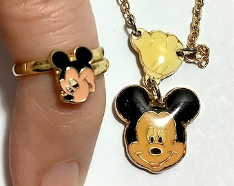 Mickey Mouse Necklace & Ring: Child’s Disney Souvenir AAI