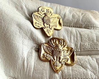 Pick your Vintage Girl Scout Pin, Trefoil & Eagle, 50s or 60s.