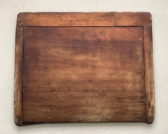 Antique Dough Board, Primitive Maine Breadboard, 4 Pc Construction Dark Wood AS-IS