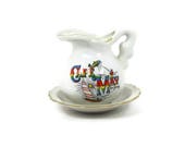 Retro Cape May Souvenir Pitcher, New Jersey, Mid Century Kitsch