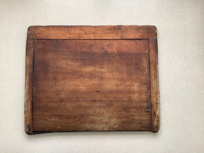 Antique Dough Board, Primitive Maine Breadboard, 4 Pc Construction Dark Wood AS-IS image 1