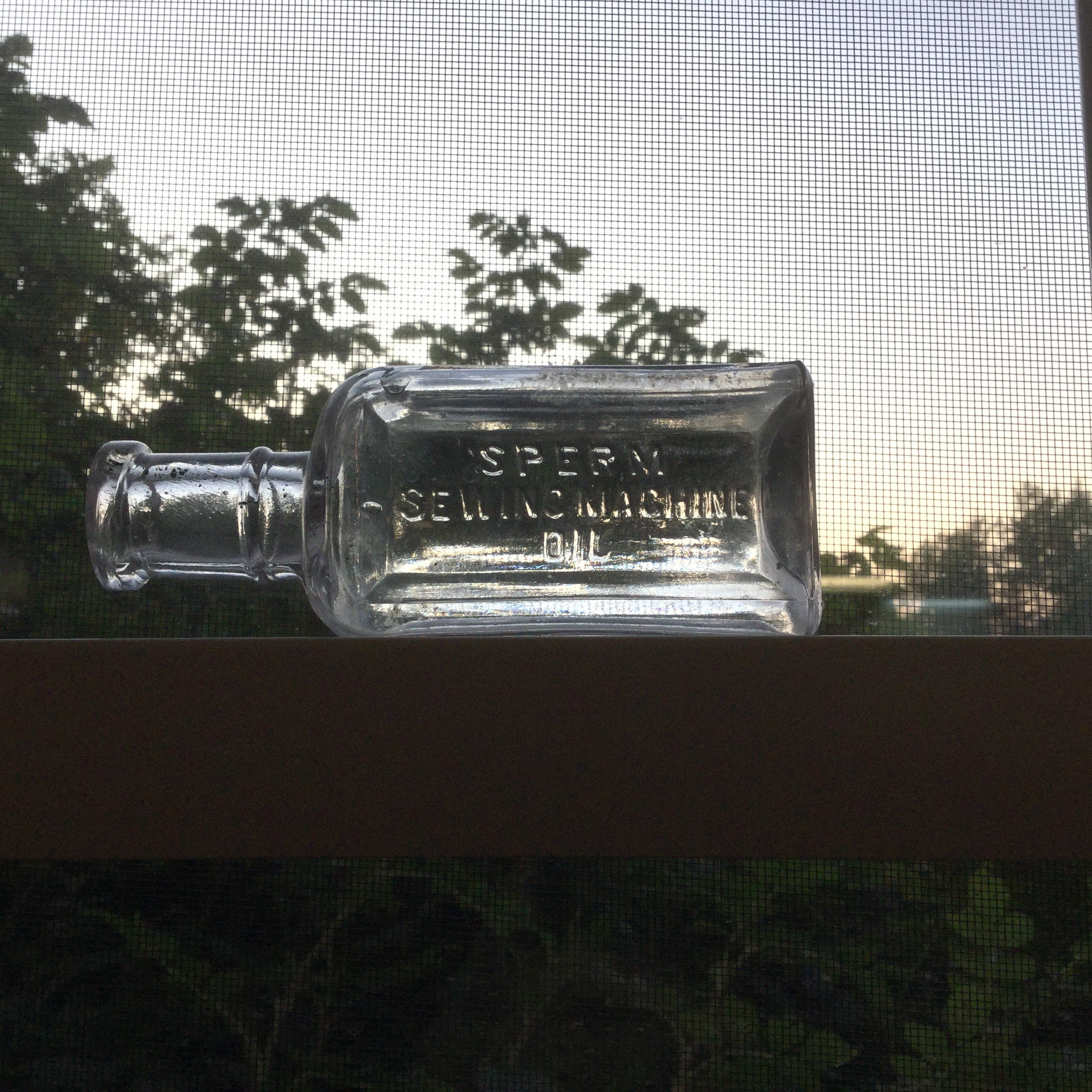 Sperm Whale Sewing Machine Oil Antique Bottle Etsy