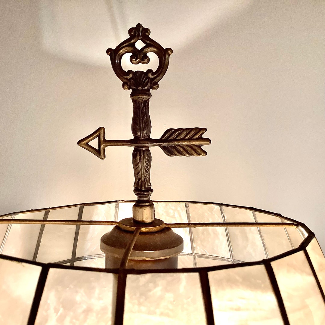 Oversize Weathervane Lamp Finial Vintage Brass Arrow Finial Etsy