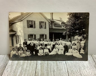 1910's Real Photo Post Card Class Reunion? All but 1 are Women RPPC