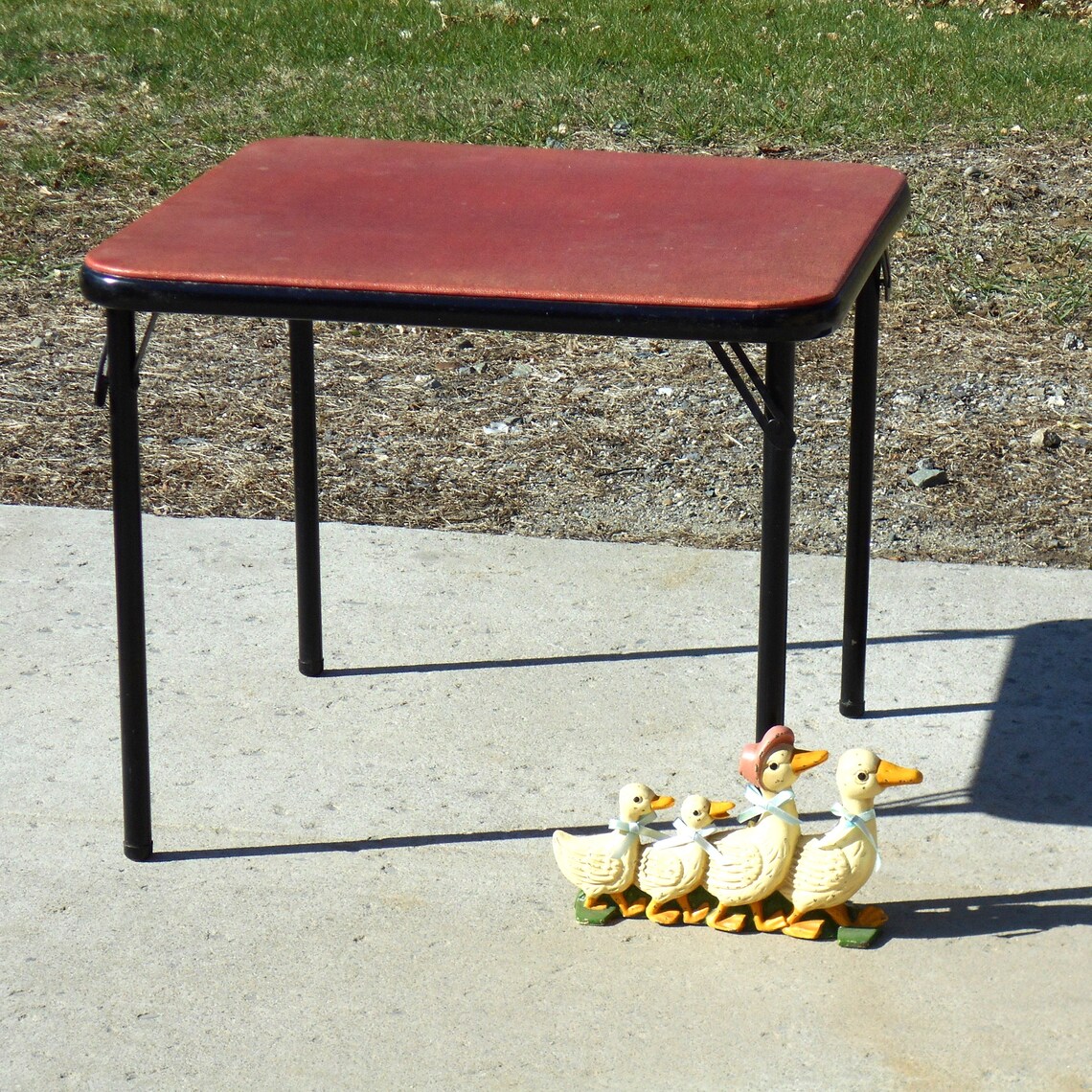 Child's Folding Table Vintage Samsonite Little Coral Red Etsy
