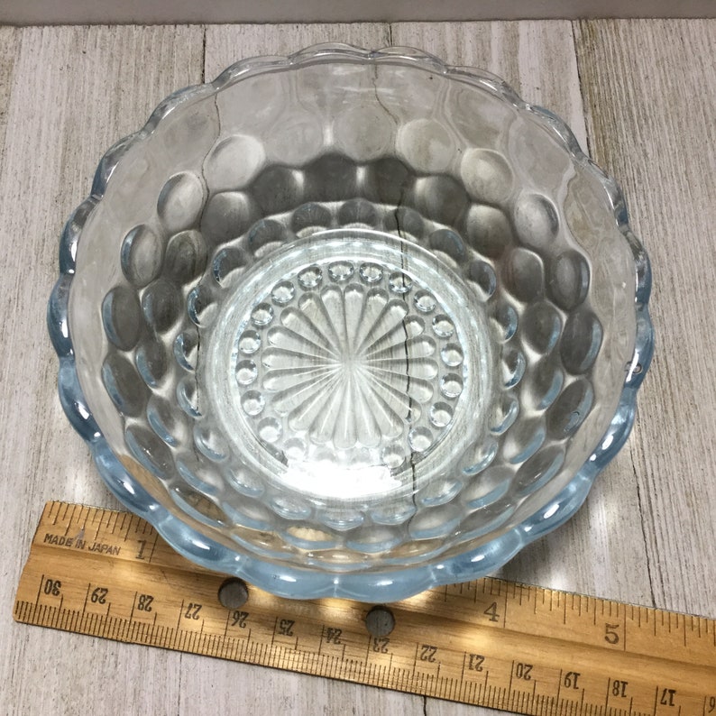 Pale Blue Bubble Glass Bowl 4.5 Depression Glass by Hazel Etsy