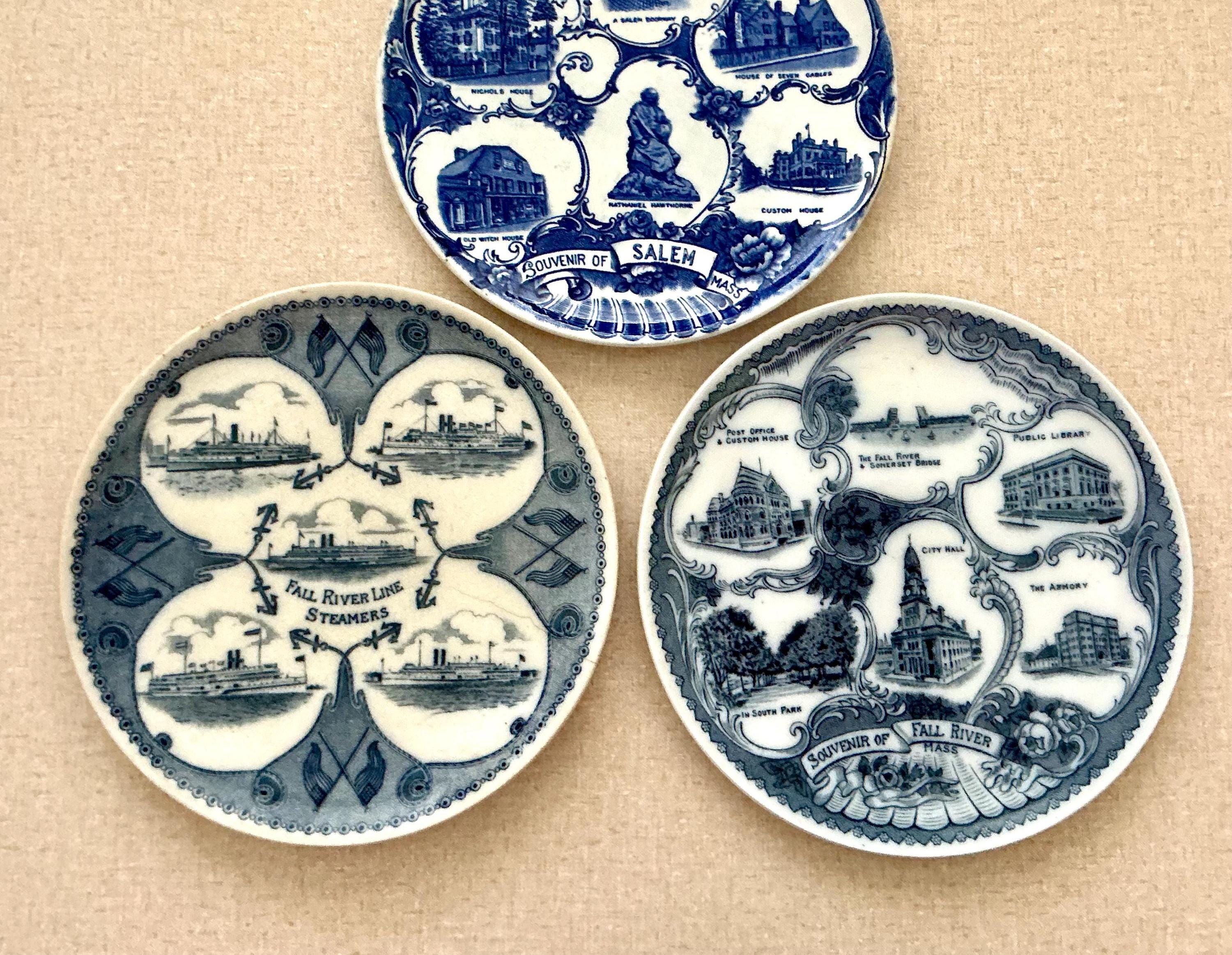 Blue Steamboat Plate - Etsy