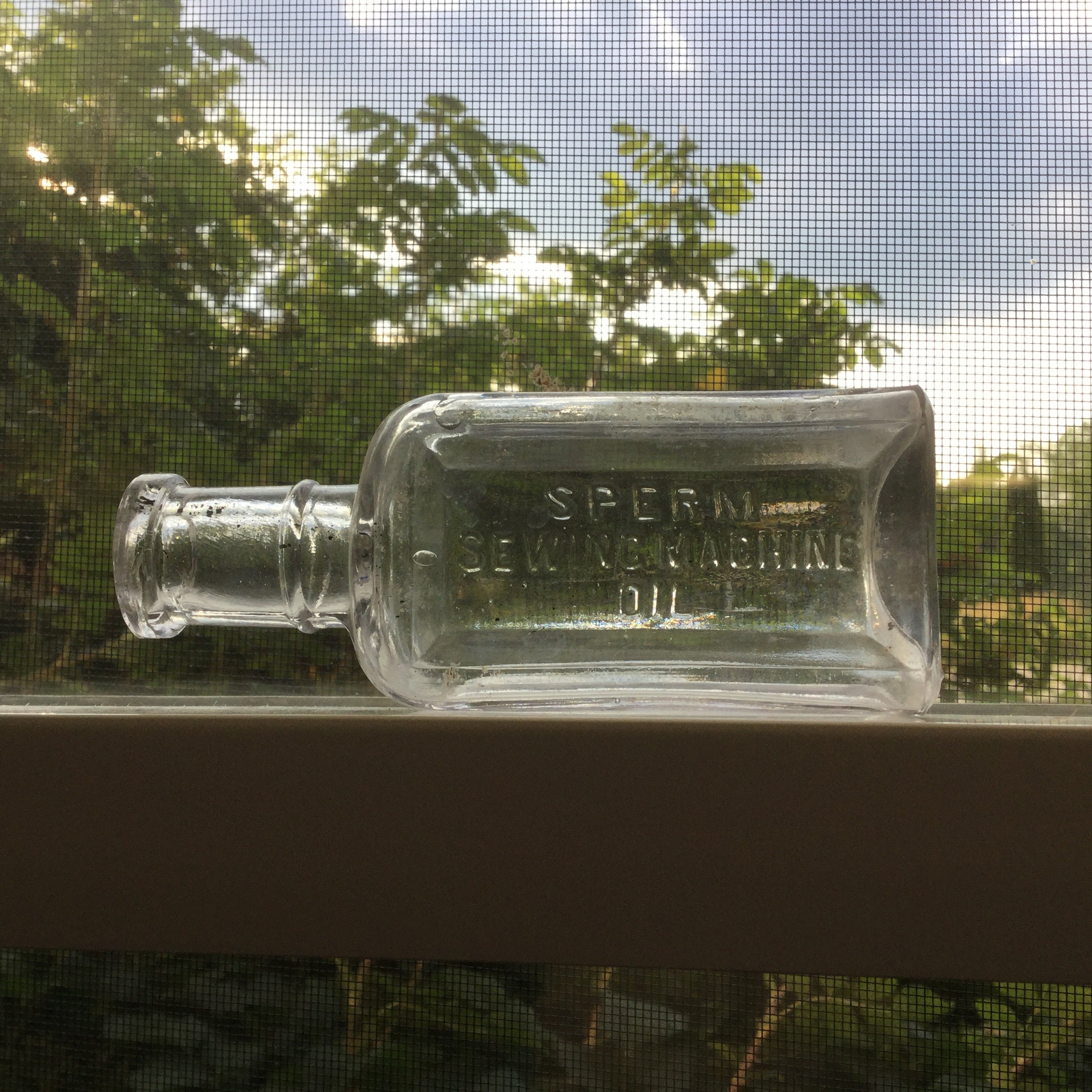 Sperm Whale Sewing Machine Oil Antique Bottle Etsy