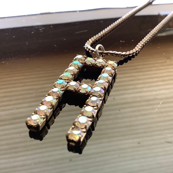 Rhinestone Pendant Necklace | Rhinestone Baguette Chain - Pink Crystal  Pendant - Aliexpress