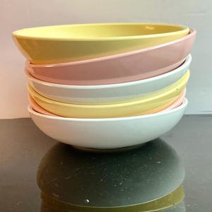 Set of SIX Melmac Mid Century Retro Fruit Bowls Melamine