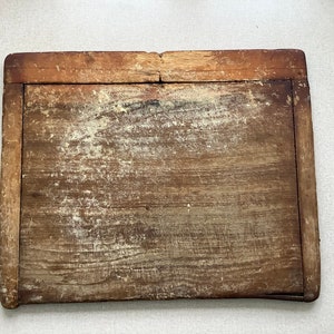 Antique Dough Board, Primitive Maine Breadboard, 4 Pc Construction Dark Wood AS-IS image 2