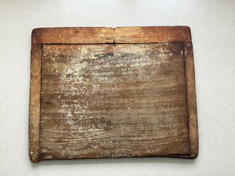 Antique Dough Board, Primitive Maine Breadboard, 4 Pc Construction Dark Wood AS-IS image 2