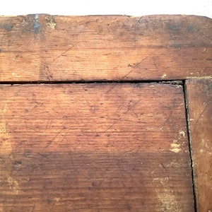 Antique Dough Board, Primitive Maine Breadboard, 4 Pc Construction Dark Wood AS-IS image 9