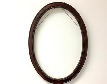 Victorian Oval Frame, Antique Brown Portrait Frame
