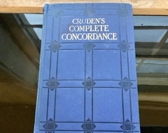 Cruden’s Complete Concordance Antique AS-IS Hardcover Book owned by Henry P Van Deusen